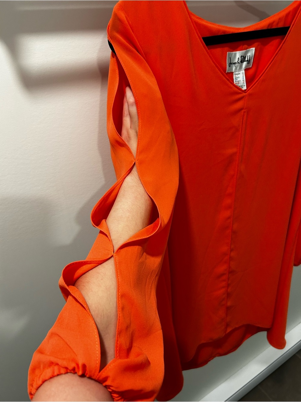 Joseph Ribkoff Orange Tunic Dress Cutout Sleeves Size 10 - Picture 3 of 10